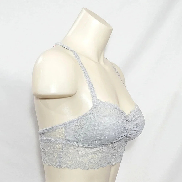 Joe Boxer Juniors' Lace Wire Free Racerback Bralette Size SMALL Gray  New with T - Picture 2 of 3